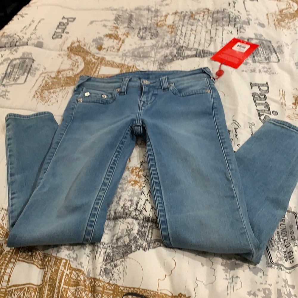 True Religion mid rise super skinny
